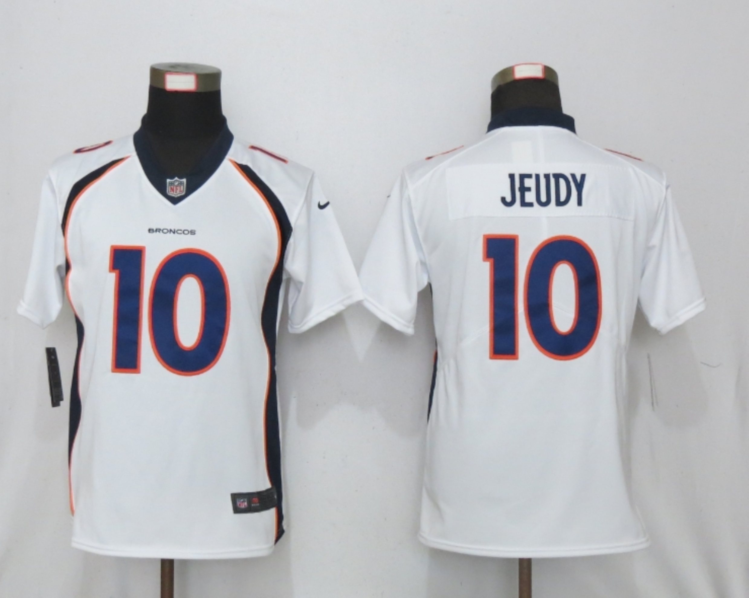 Women NEW Nike Denver Broncos #10 Jeudy Nike White Alternate Vapor Elite Playe->cincinnati bengals->NFL Jersey